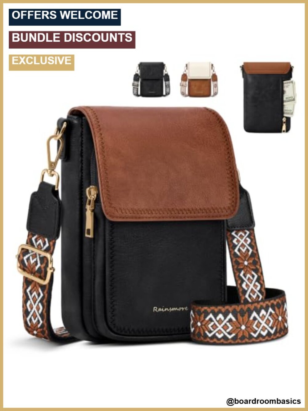 Small Crossbody Bag Cell Phone Purse RFID Wallet PU Leather